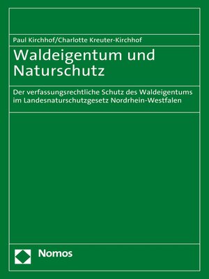 cover image of Waldeigentum und Naturschutz